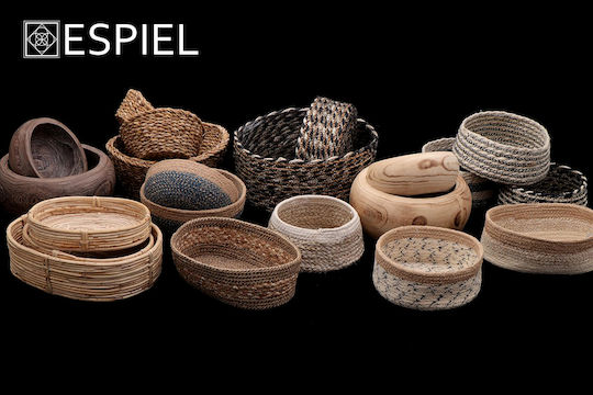 Espiel Καλάθι Ψωμιού από Rattan Καφέ 20x14x6cm