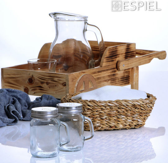 Espiel Καλάθι Ψωμιού από Rattan Καφέ 20x14x6cm