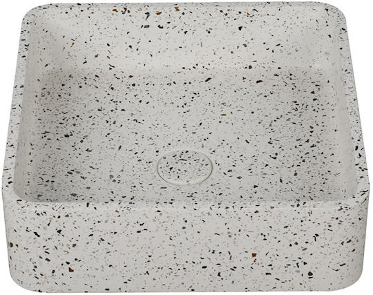 Karag Ira Надеждна мивка Камък 39x39x12см Stracciatella