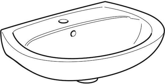 Koło Επικαθήμενος Νιπτήρας Πορσελάνης 60x45cm Λευκός