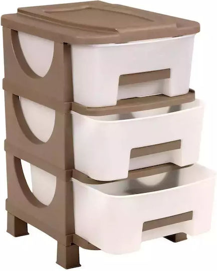 Homeplast Βέστα Συρταριέρα Πλαστική 3 Θέσεων