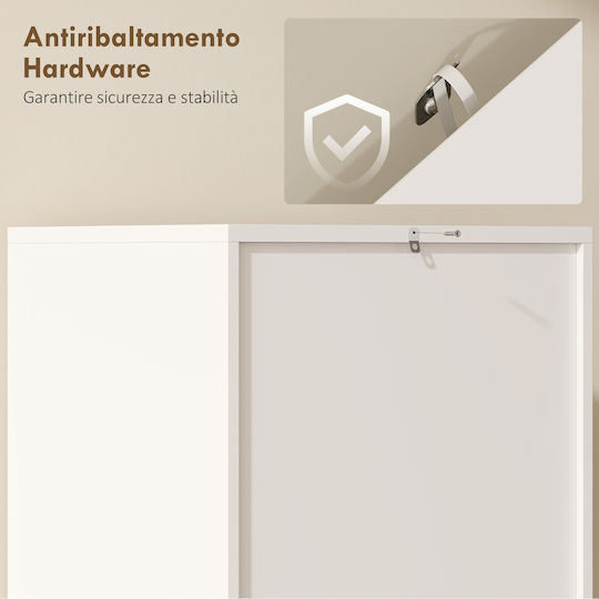 Wooden Kitchen Rack White Cabinet