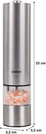 Eldom Elektrischer Salz- und Pfeffermühlen-Set Inox in Grau Farbe