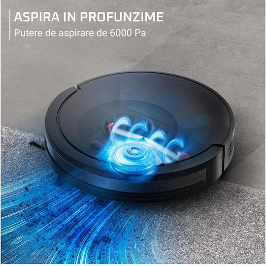 Rowenta X-Plorer Serie 85+ Σκούπα Ρομπότ με Χαρτογράφηση Laser & Απορρόφηση 6000Pa Μαύρη