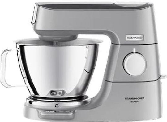 Kenwood Titanium Chef Baker Κουζινομηχανή 1200W με Ανοξείδωτο Κάδο 5lt Γκρι