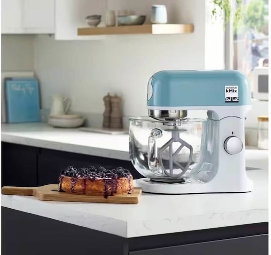 Kenwood kMix Κουζινομηχανή 1000W με Γυάλινο Κάδο 5lt Μπλε