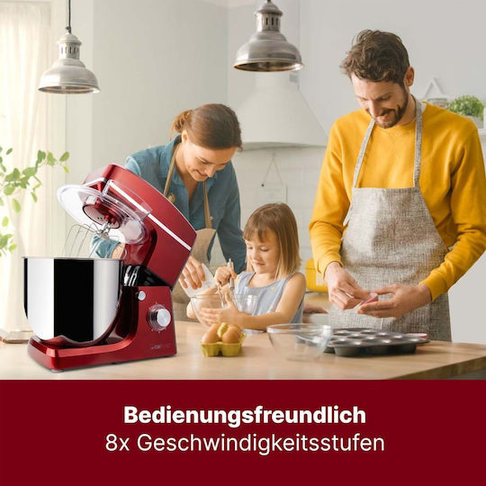 KM3765 Küchenmaschine 1500W mit Rostfreiem Schüssel 10lt Rote