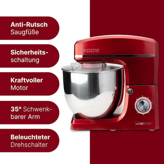 KM3765 Küchenmaschine 1500W mit Rostfreiem Schüssel 10lt Rote