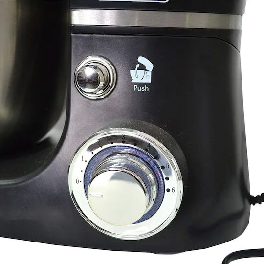 Küchenmaschine 1600W mit Rostfreiem Schüssel 5,5l Schwarze
