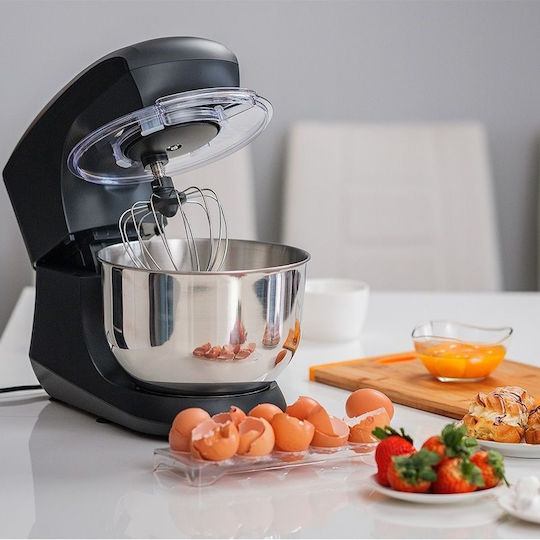 Teesa Küchenmaschine 1400W mit Rostfreiem Schüssel 5,5lt Schwarze
