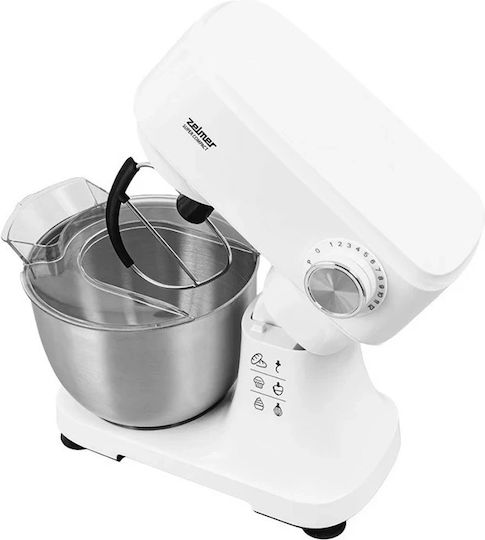 Küchenmaschine 600W mit Rostfreiem Schüssel 3,5l Weiße
