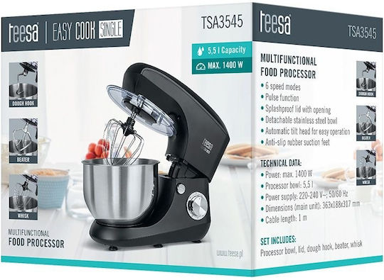 Teesa Кухненски робот 1400W с Неръждаем Казан 5.5л Бяла