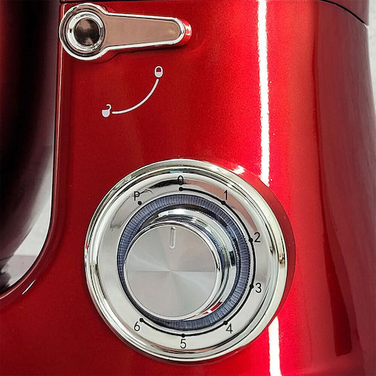 Küchenmaschine 2100W mit Rostfreiem Schüssel 7,5l Rote