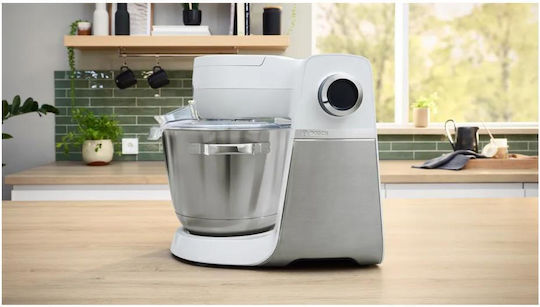 Bosch MUM Serie 6 Κουζινομηχανή 1600W με Ανοξείδωτο Κάδο 5.5lt Λευκή