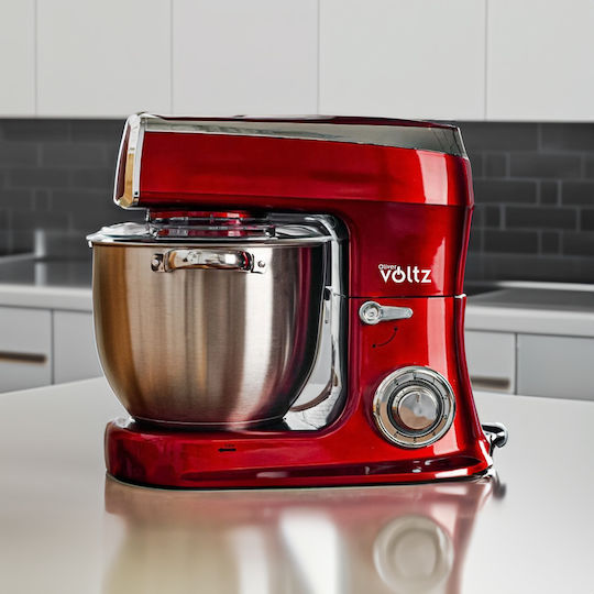 Küchenmaschine 2100W mit Rostfreiem Schüssel 7,5l Rote