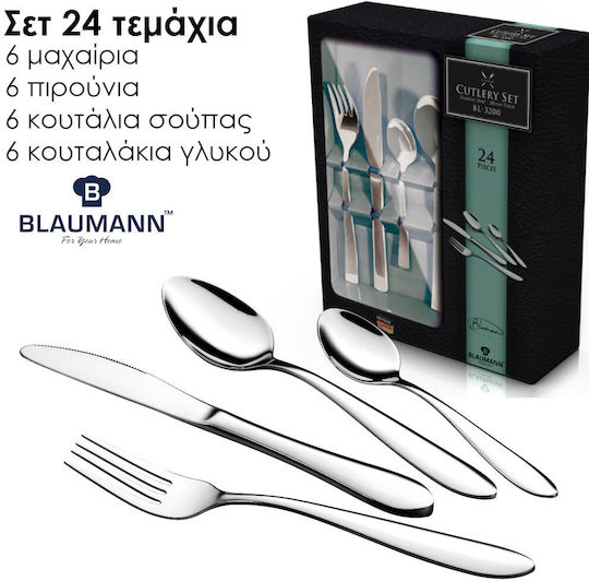 Blaumann Set de Tacâmuri Argintiu 24buc