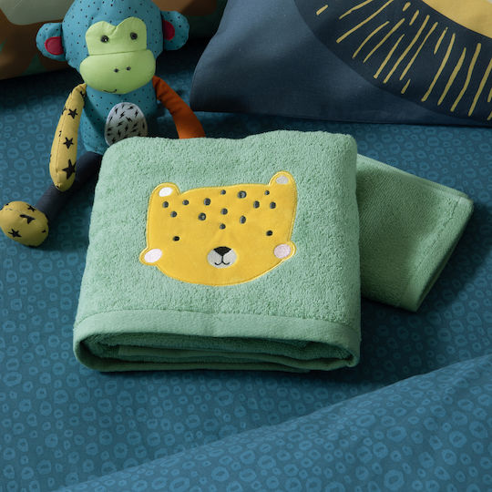 Nef-Nef Homeware Сет Спални Чаршафи Единични с Ластик Памучни Jungle Green 100x232cm 3бр