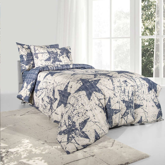 Saint Clair Σετ Σεντόνια Μονά Βαμβακερά Galaxy Galaxy 160x260cm 3τμχ