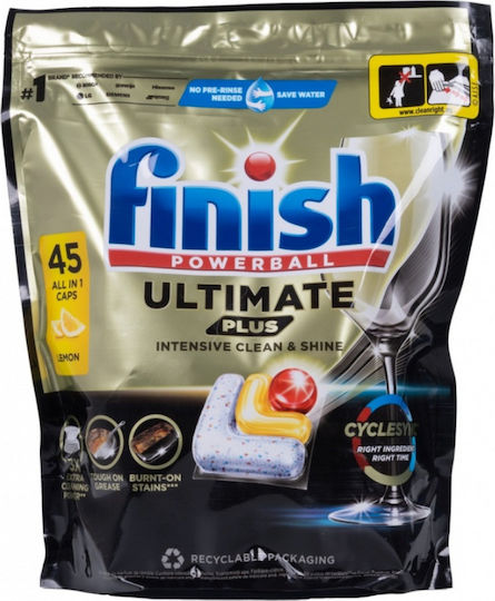 Finish Ultimate Plus 45 Κάψουλες Πλυντηρίου Πιάτων
