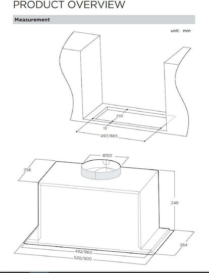 Midea Abzugshaube 60cm Inox Midea