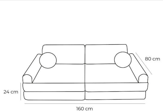 Многофункционален Пуф Диван Тюркоазен 160x80x24см