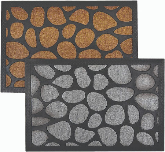 Sidirela Fußmatte Teppich mit rutschfester Unterlage Kieselstein Gray 40x60cm
