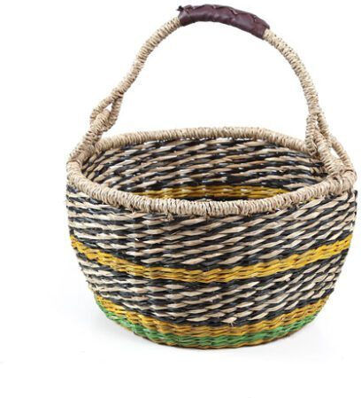 Soulworks Brandy Декоративна кошница Слама с дръжки Колоритен 25x25x16бр