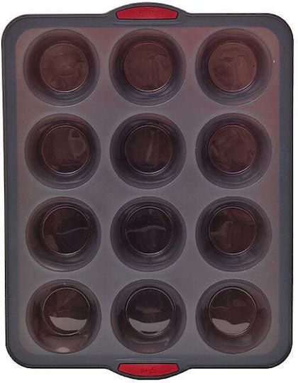 5Five No Coating Silicone Cupcakes & Muffins 12 Cups Baking Pan Silitop 40.1x30.7x5cm