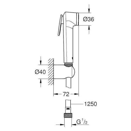 Grohe Tempesta Телефон за душ с спирала Grohe Tempesta Телефон за душ с спирала
