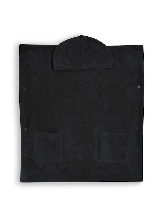 Cannon Bademantel mit Kapuze Black