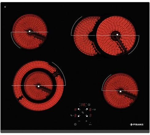 Pyramis PHC62611BFB Ceramic Cooktop With Frame Autonomous With Lock Mode 49cm