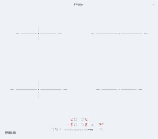 Muhler CHP41IW Autonomous Induction Cooktop with Lock Mode 64.3x57cm