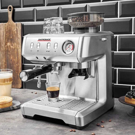 Αυτόματη Μηχανή Espresso 1600W Πίεσης 15bar με Μύλο Άλεσης Ασημί 42619