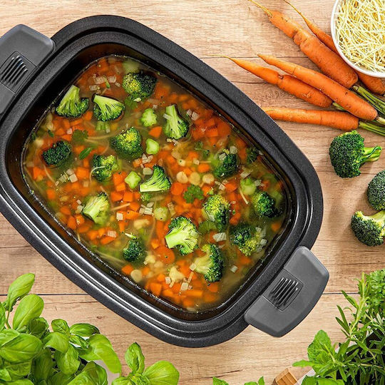 Sencor SPR 5500 SS Slow Cooker 1350W cu Capacitate 6L Argintiu