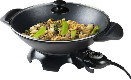 Domo DO8708W Electric Wok 2200W cu Capacitate 5lt Negru