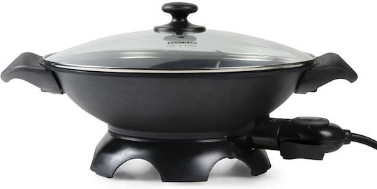 Domo DO8708W Electric Wok 2200W cu Capacitate 5lt Negru