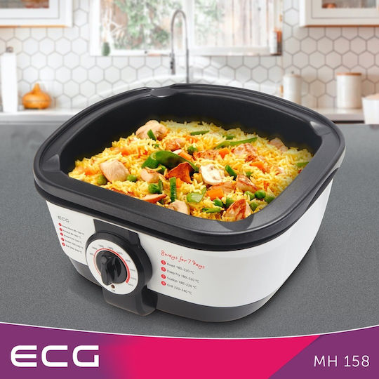ECG MH 158 Aragaz multifuncțional 1500W cu Capacitate 2.9lt Alb