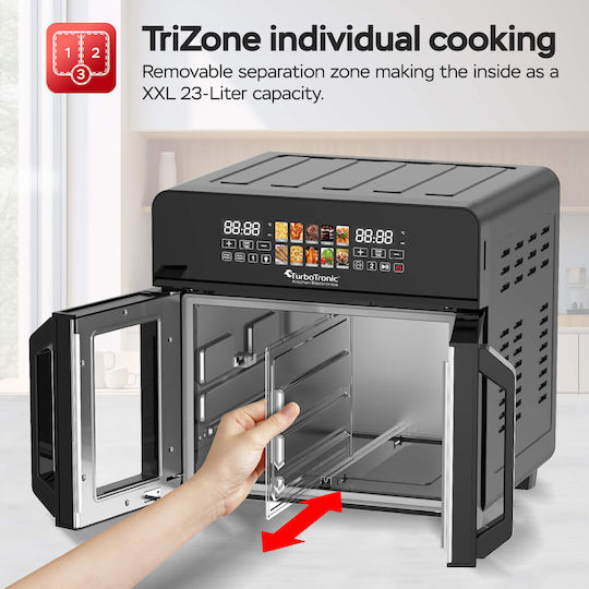 Turbotronic Πολυμάγειρας 2600W με Χωρητικότητα 23lt Μαύρος