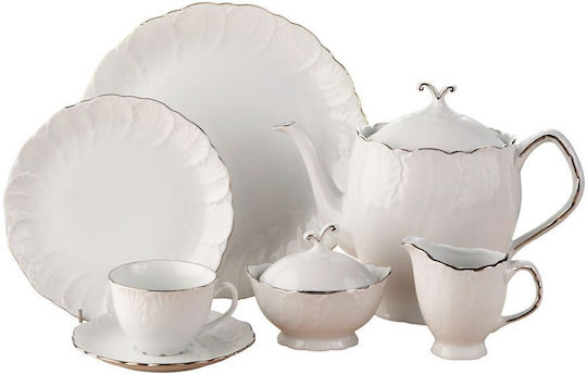 Cryspo Trio Jasmine Beige Porcelain Dinnerware Set 20pcs