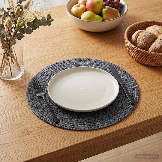 vidaXL Wicker Placemats Grey 30x30cm 4 Pieces