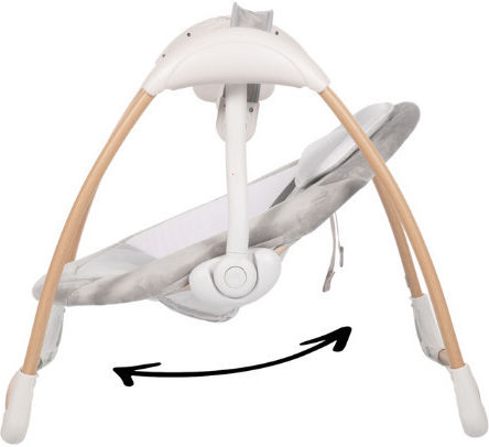 Bo Jungle Elektrisch Baby Relax Schaukel Dolphy mit Musik und Vibration Gray für Kind bis 9kg