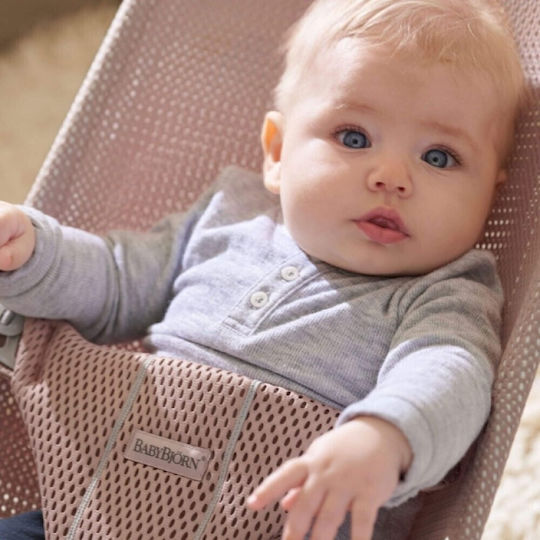 BabyBjorn Ръчен Релакс Бебе Balance Soft Mesh Dusty Pink Mesh за Дете до 13кг