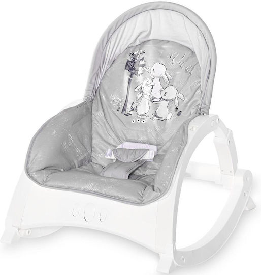 Lorelli Elektrisch Baby Relax Enjoy mit Musik und Vibration Grey Rabbits für Kind bis 9kg