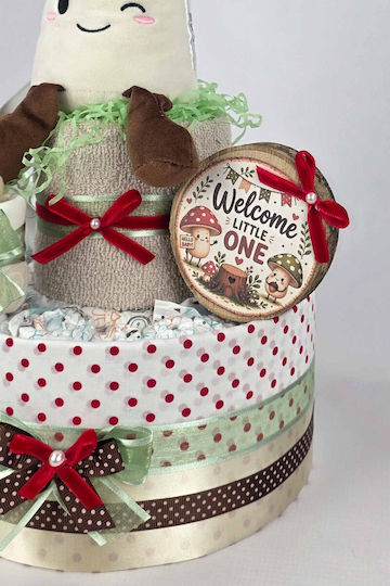 Dama Koupa Handgemachte Windeltorte aus Holz für Mädchen