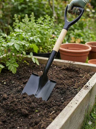 Premium Garden Trowel Wooden Handle Small Saperka 67 Cm