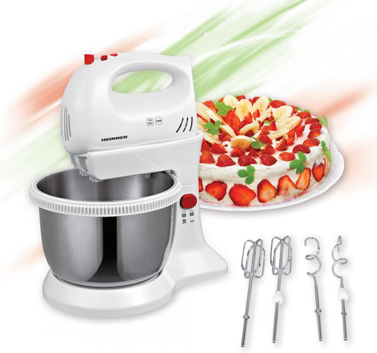 Heinner Mixer with Inox Container 3.4lt 300W White