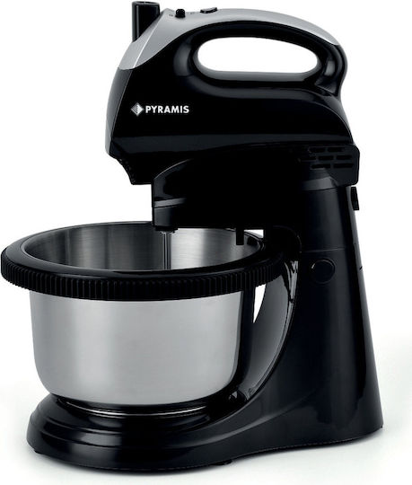 Pyramis BR501 040001401 Mixer mit Edelstahlbehälter 3Es Schwarz 300W