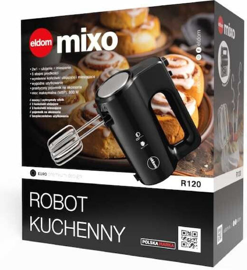 Eldom Миксер Ръчен 800W Черен