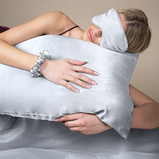 Feel & Touch Beauty Schlafmaske Aus Seide Silber