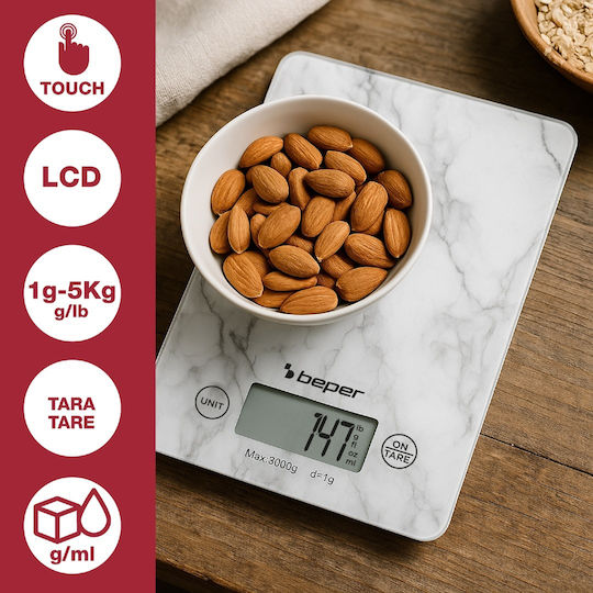 Beper Digitale Küchenwaage bis 5kg Braun
